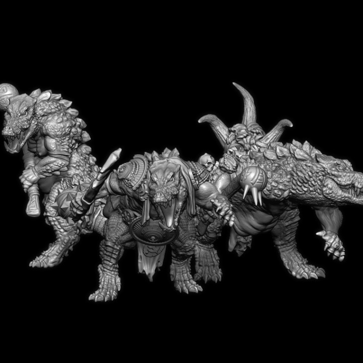 Crocman Warband: 3 x medium sized monsters (pre-supported) image