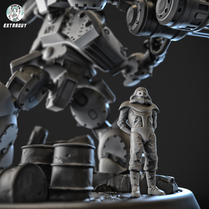 Blubbery Robot Poseable 100mm image
