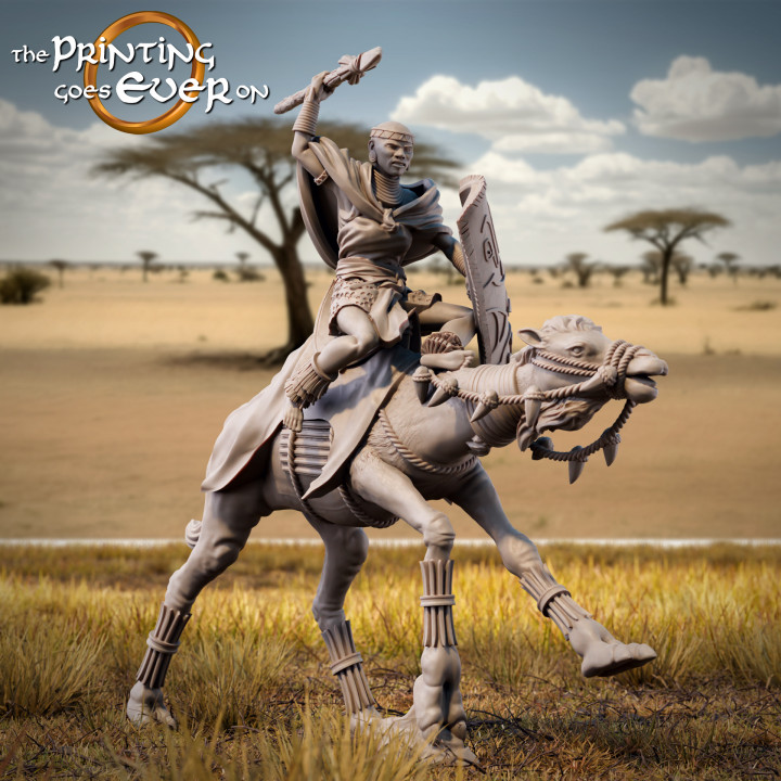 Tribal Camel Rider - Model B - Presupported image