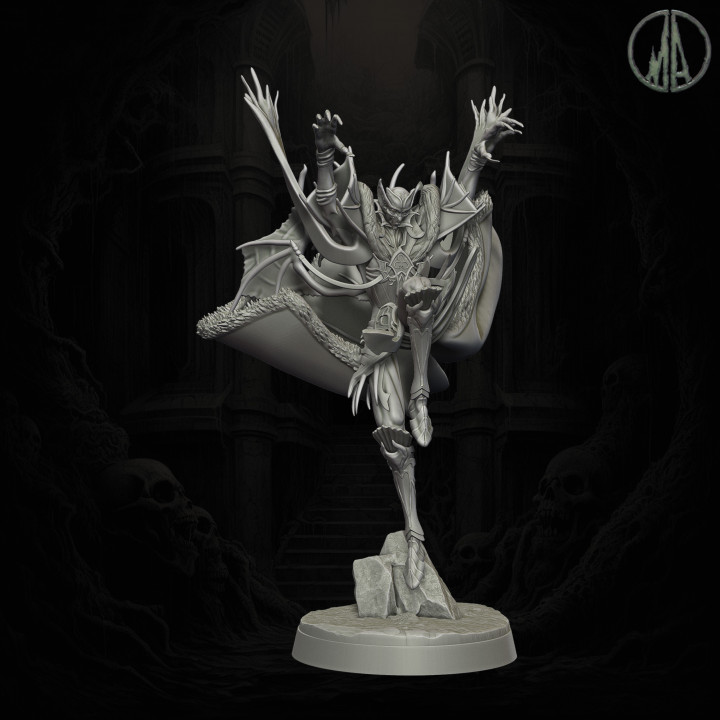 3D Printable Vampire Lord - 4 poses - Echoes of the Void by Monolith Arts