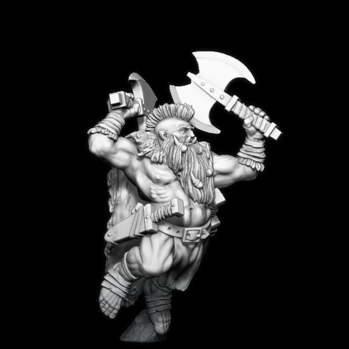 Dwarf Tusker warband (Supported) Suitable for 32mm gaming. image