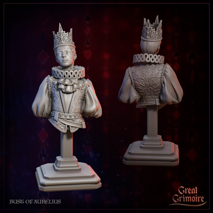 Busts of Aurelius and  Vivienne Shadowmere image