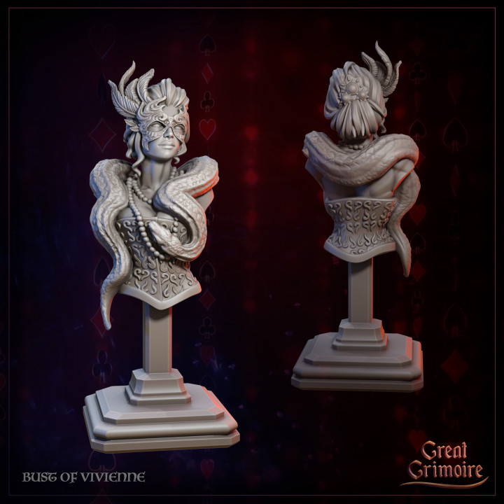 Busts of Aurelius and  Vivienne Shadowmere image