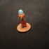 Fantasy miniatures for tabletop games. Scared child. Girl in the woods print image