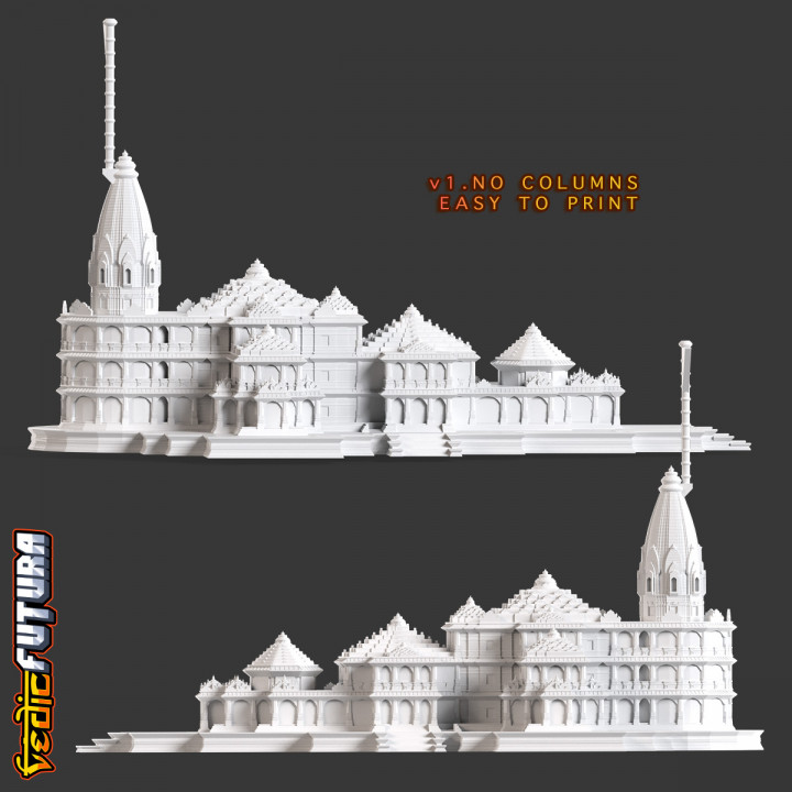 New Version Ayodhya Ram Temple - No Supports Required! Easy Print! image