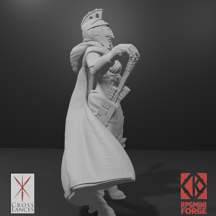 3d Printable Greek Sci Fi Girl Crosslances By Rpgminiforge