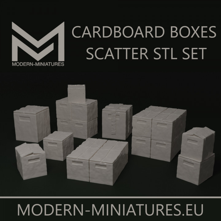 Cardboard Boxes Scatter Set image