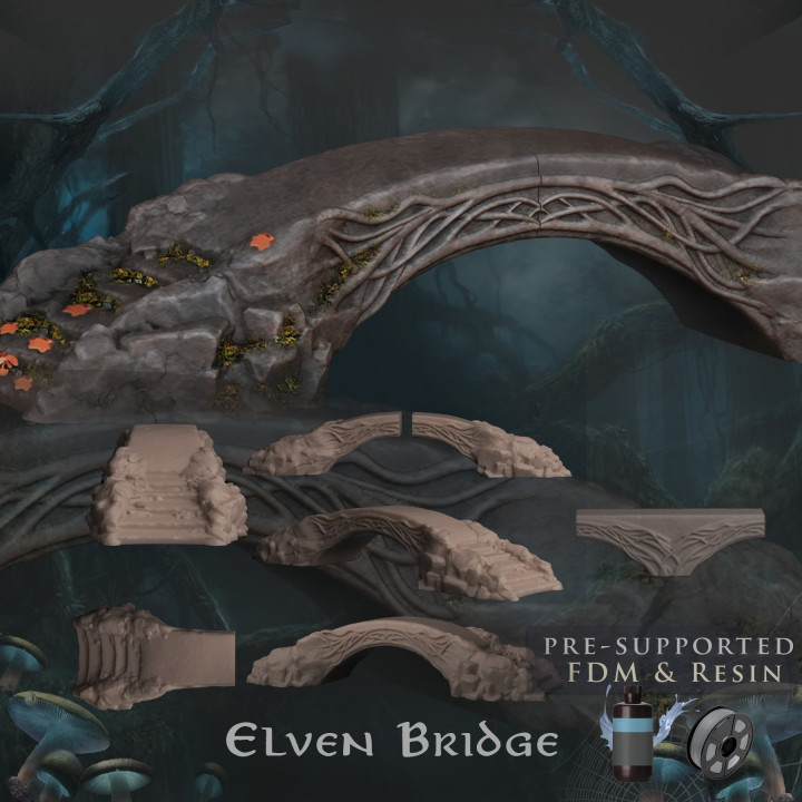 Elven forest bridge image