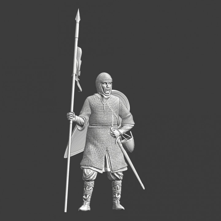 Early medieval crusader knight