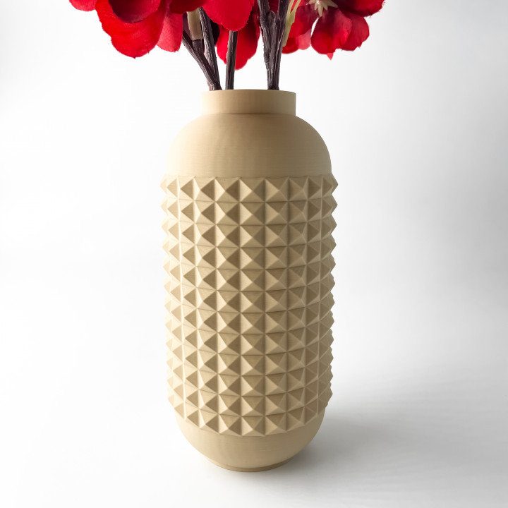 The Verdura Vase, Modern and Unique Home Decor for Dried and Flower Arrangements  | STL File image