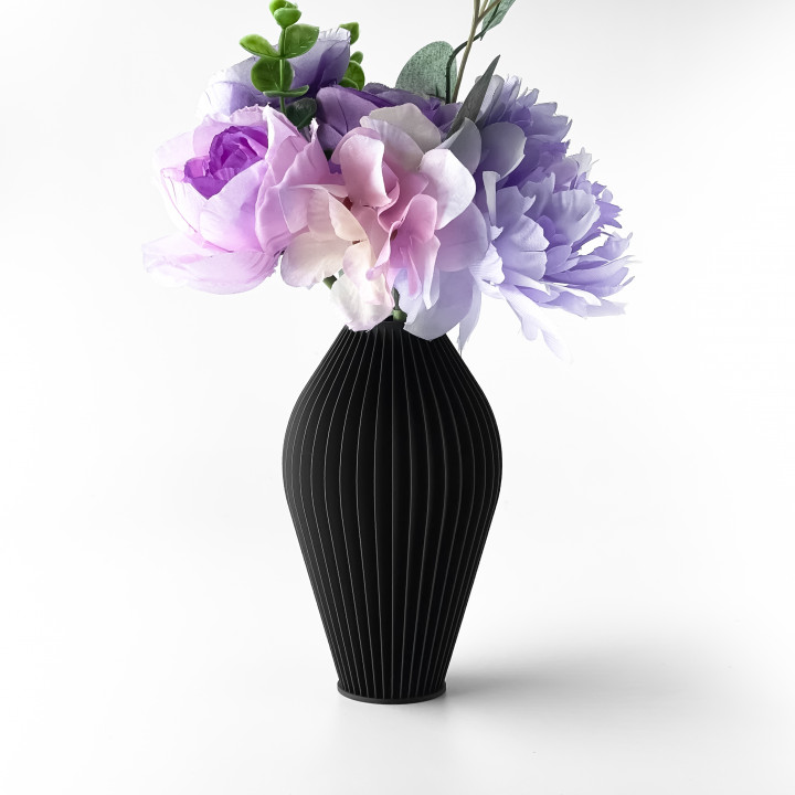 The Romere Vase, Modern and Unique Home Decor for Dried and Flower Arrangements  | STL File image