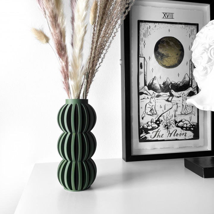 The Alura Vase, Modern and Unique Home Decor for Dried and Flower Arrangements  | STL File image
