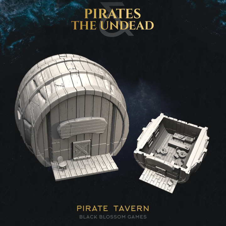 UT02S18 Pirate Tavern Barrel :: UMC 02 Pirates vs the Undead :: Black Blossom Games image
