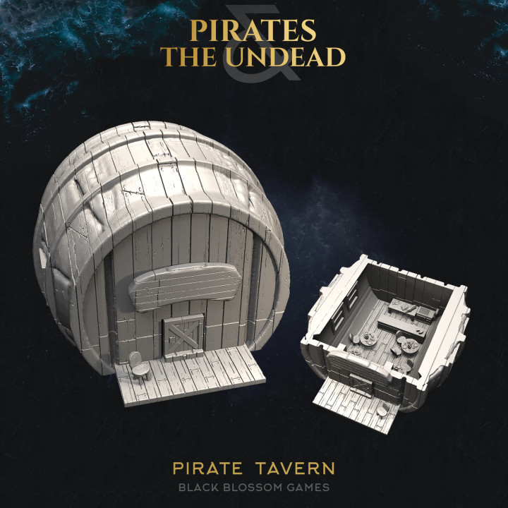 UT02S18 Pirate Tavern Barrel :: UMC 02 Pirates vs the Undead :: Black Blossom Games