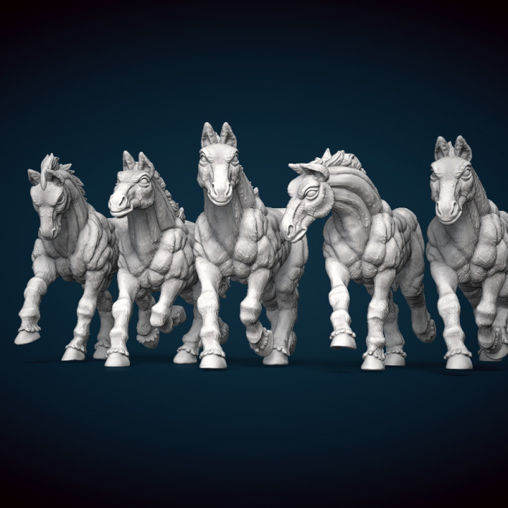 Heavy Warhorses 5 poses image