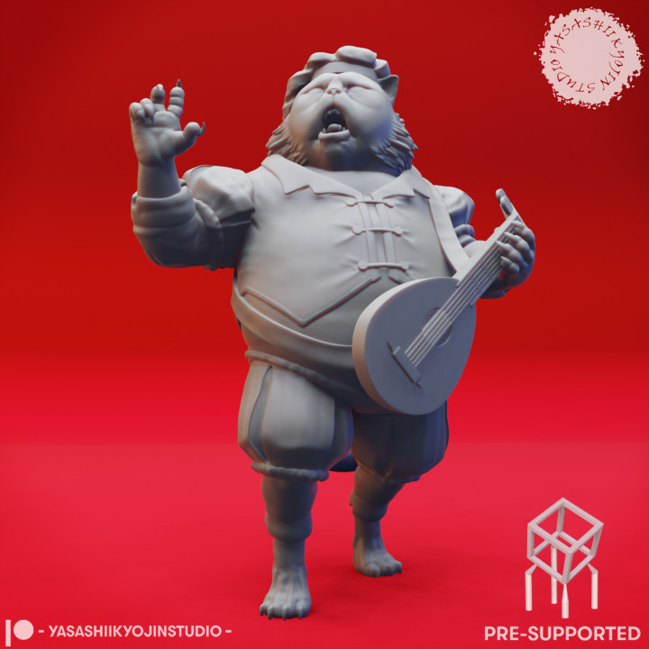 Tabaxi Bard - Tabletop Miniature (Pre-Supported) image