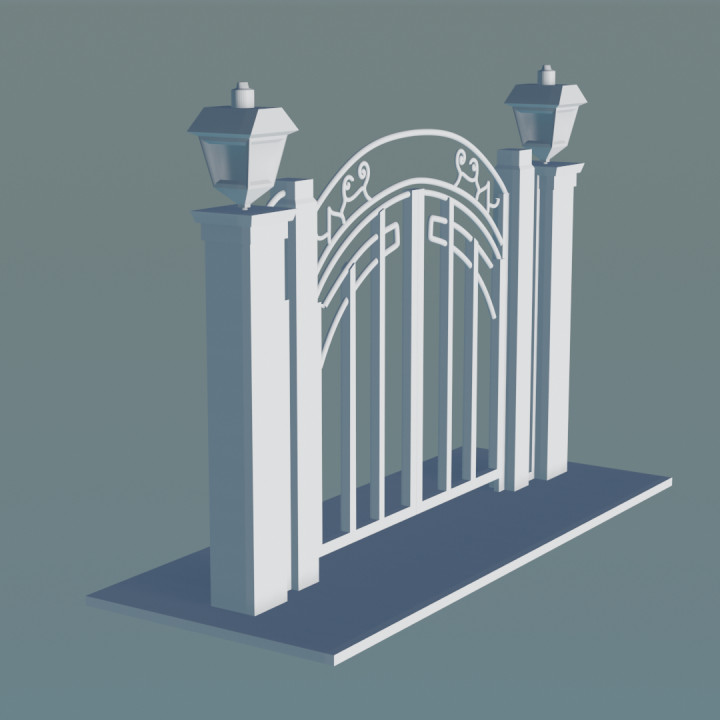 3D entrance iron gate