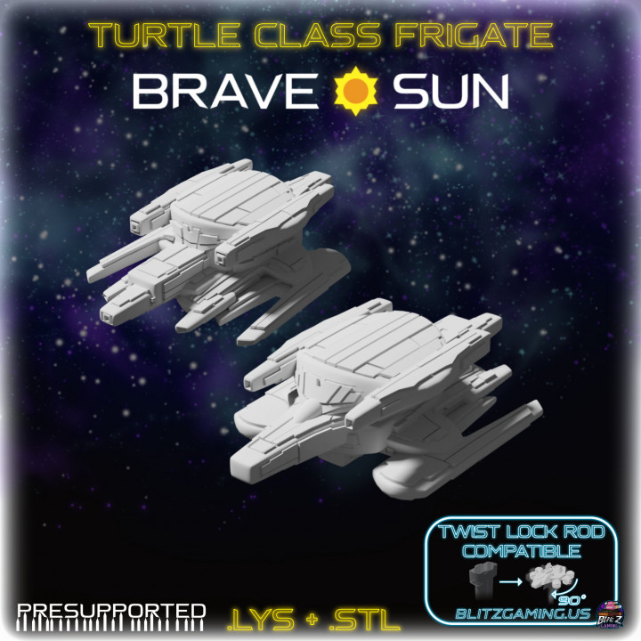 Ocean-Themed Fleet: 7 Starships for Brave Sun and Other Games image