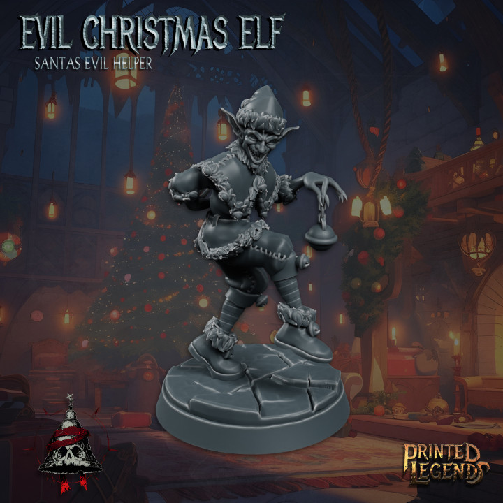 Evil Christmas Elves x3 (25mm Bases) image