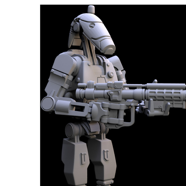 3D Printable Assault Battle Droid Miniatures by Galactic Armory