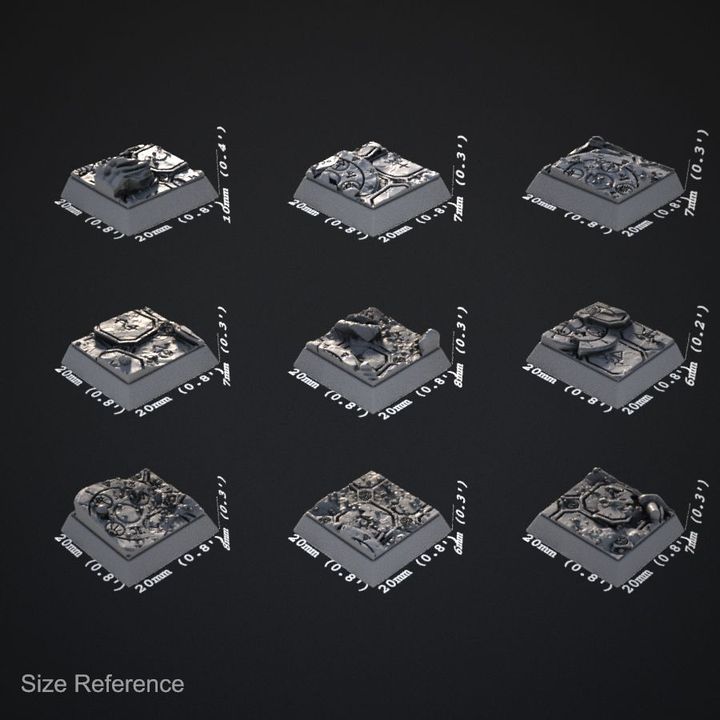 Ancient Ruins 20x20mm Square Bases