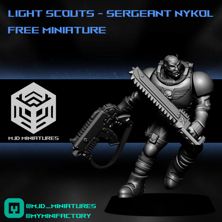 Sergeant Nykol - Light scouts - Free model - Human empire [PRESUPPORTED] image