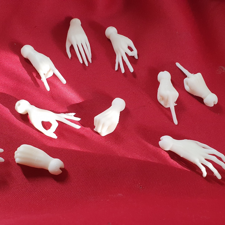 BJD Doll Set of 5 hands diameter 0.9 image