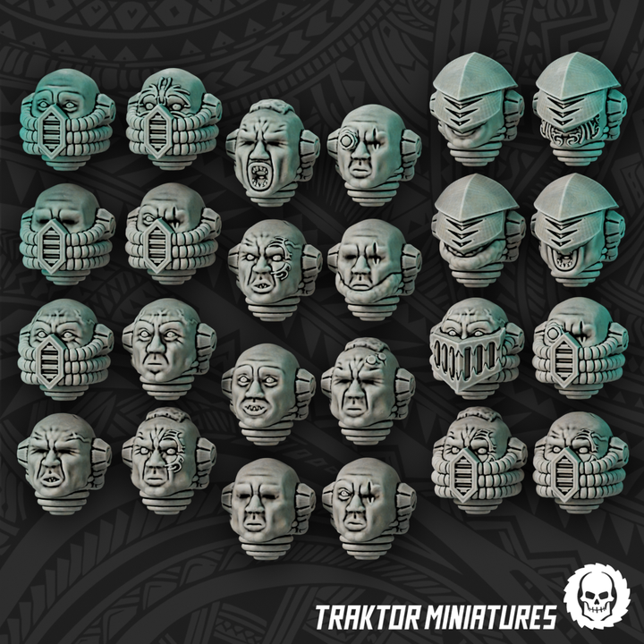 3D Printable Void Shark Heads by Traktor Miniatures