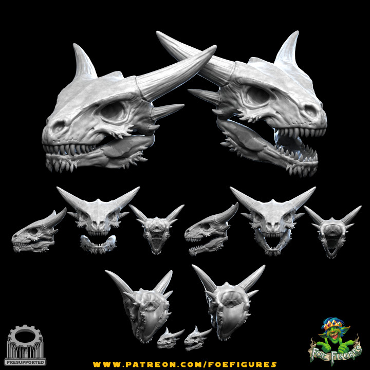 Realistic Dragonborn Skull version B image