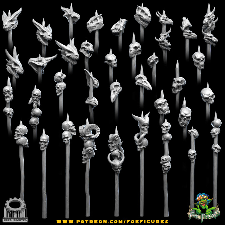 Impaled Skulls on Spikes! 36 Versions! 11 Races! image