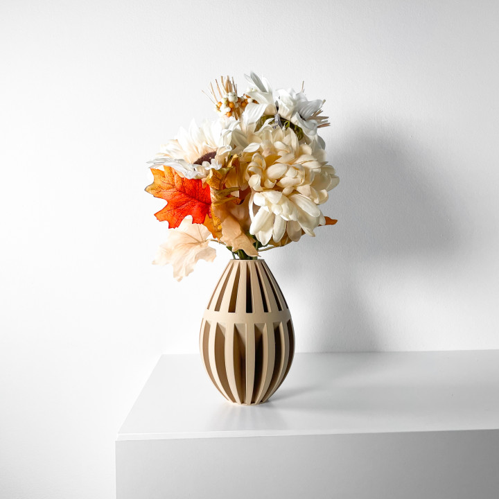 The Dansi Vase, Modern and Unique Home Decor for Dried and Preserved Flower Arrangement  | STL File image