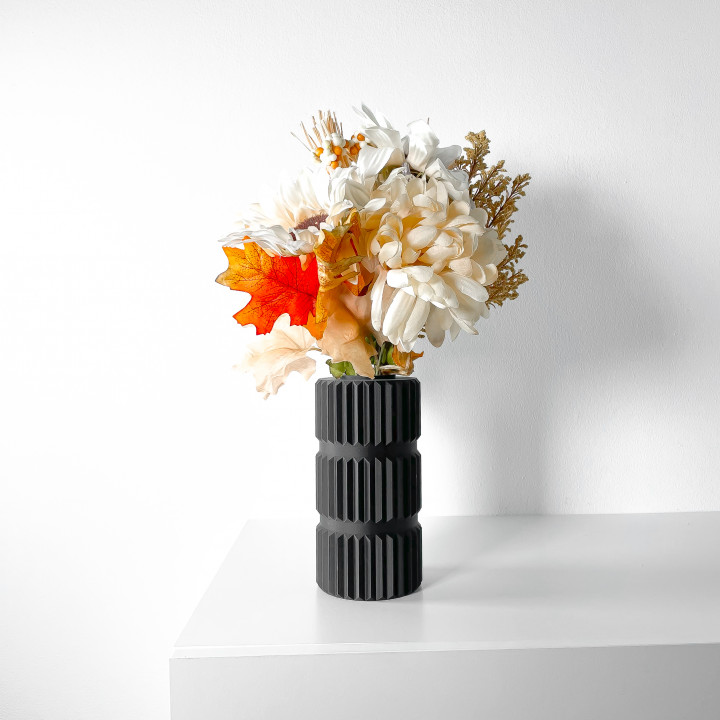 The Galorin Vase, Modern and Unique Home Decor for Dried and Preserved Flower Arrangement  | STL File image