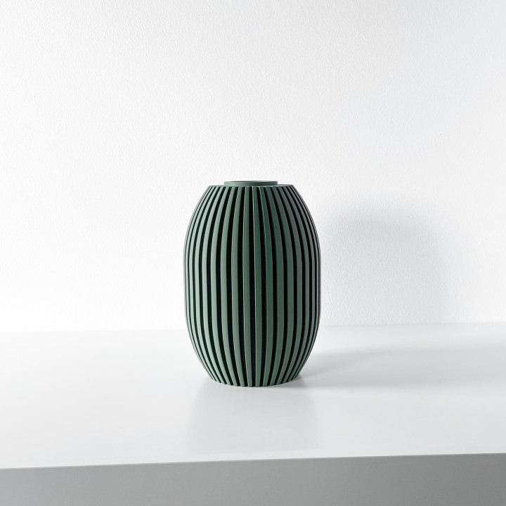 The Eclano Vase, Modern and Unique Home Decor for Dried and Preserved Flower Arrangement  | STL File image