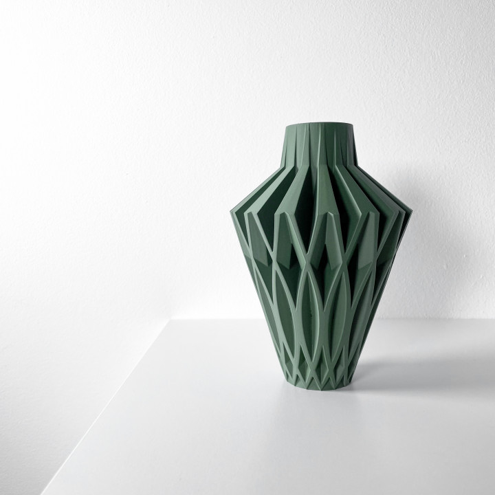 The Javero Vase, Modern and Unique Home Decor for Dried and Preserved Flower Arrangement  | STL File image