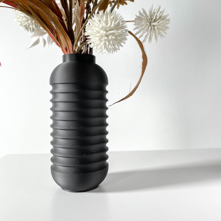The Vano Vase, Modern and Unique Home Decor for Dried and Preserved Flower Arrangement  | STL File image