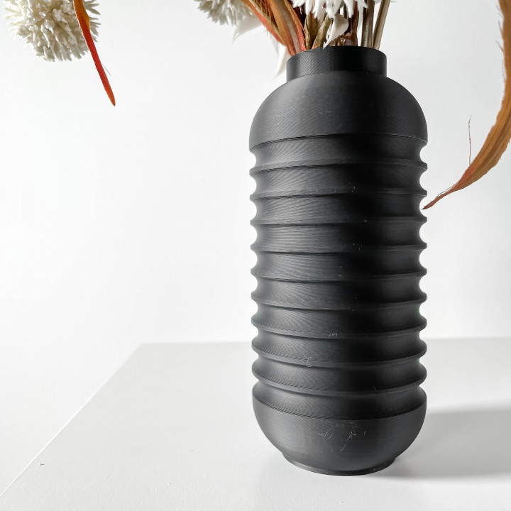 The Vano Vase, Modern and Unique Home Decor for Dried and Preserved Flower Arrangement  | STL File image