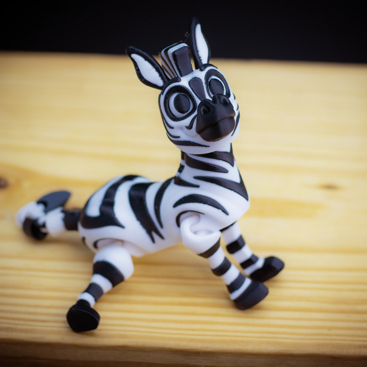 Adorable Flexi Zebra 3MF File Included