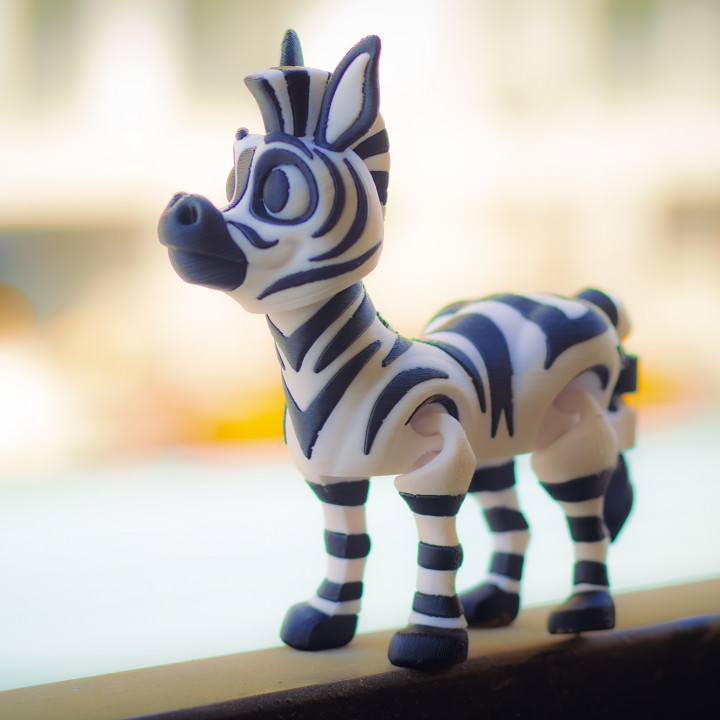 Adorable Flexi Zebra 3MF File Included