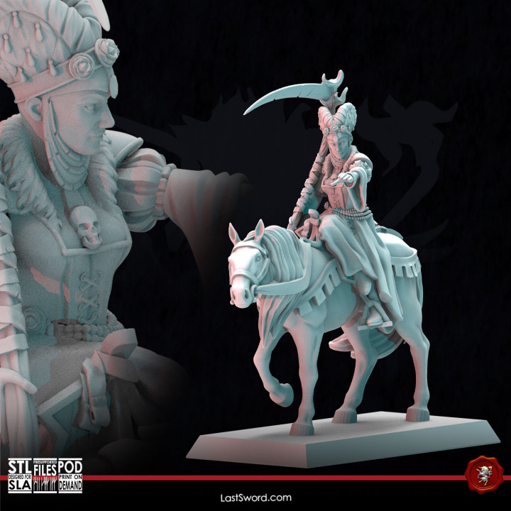 3D Printable Silent Eternity Arch Mage on horse by LastSword