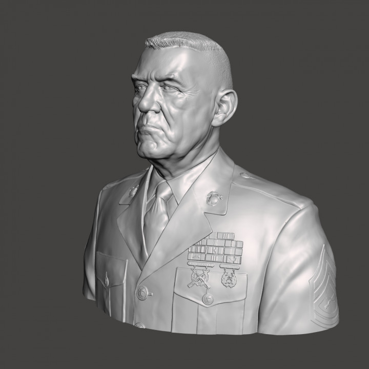 R. Lee Ermey - High-Quality STL File for 3D Printing (PERSONAL USE) Active Pho image