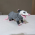 Opossum, Articulated fidget, Print-In-Place Body, Snap-Fit Assembly, Cute Flexi print image