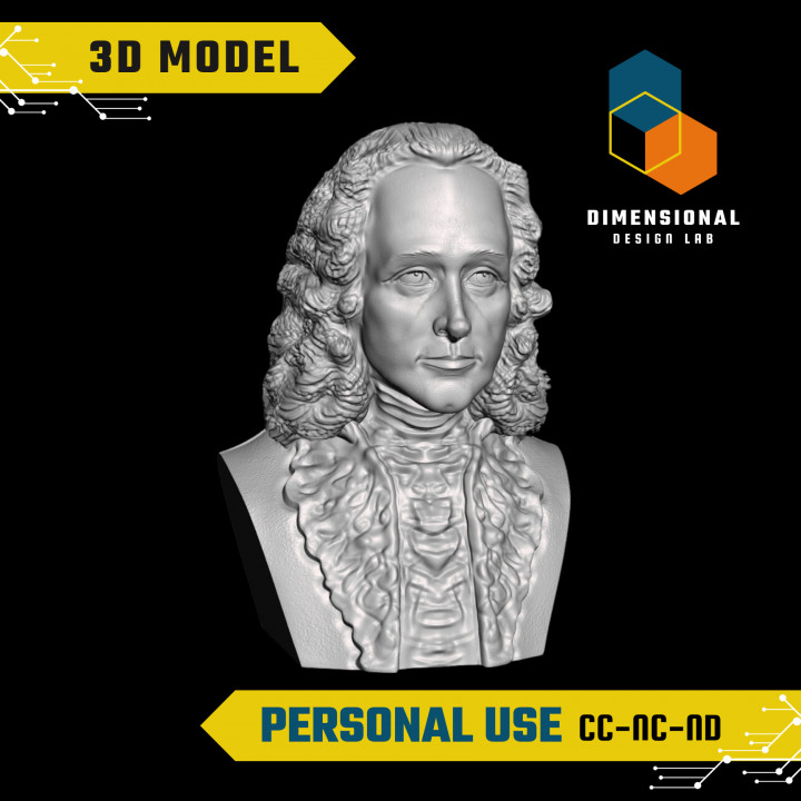 Voltaire - High-Quality STL File for 3D Printing (PERSONAL USE) image