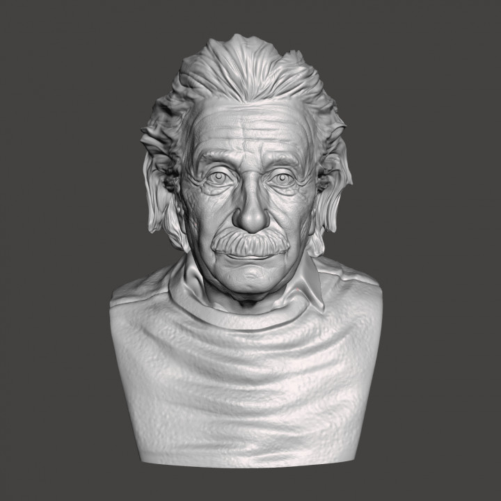 Albert Einstein - High-Quality STL File for 3D Printing (PERSONAL USE) image