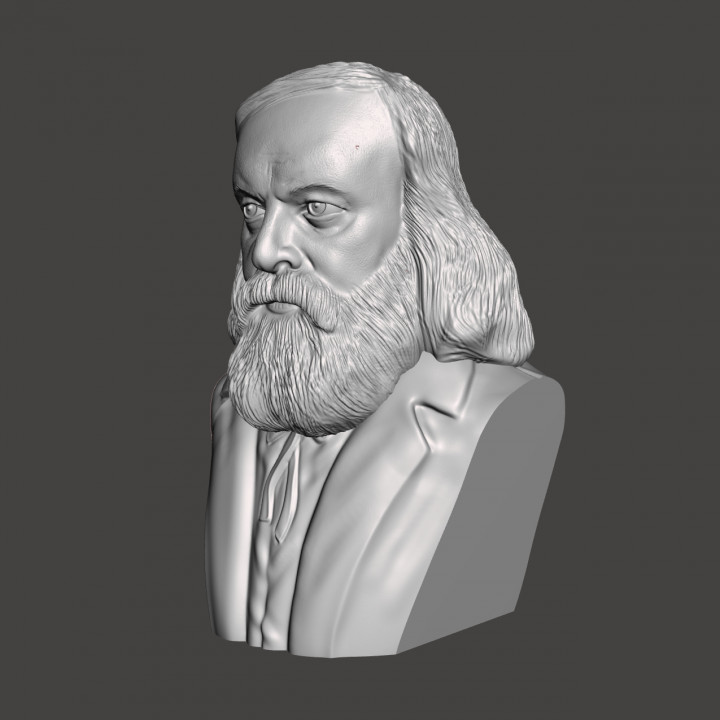 Dmitri Mendeleev - High-Quality STL File for 3D Printing (PERSONAL USE) image