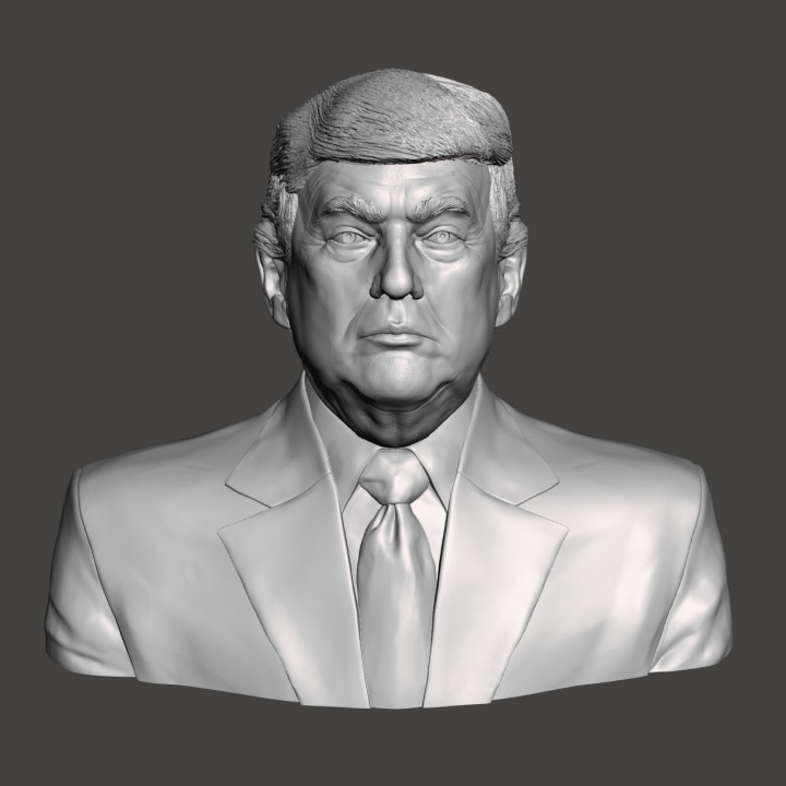 3D Printable Donald Trump - High-Quality STL File for 3D Printing ...