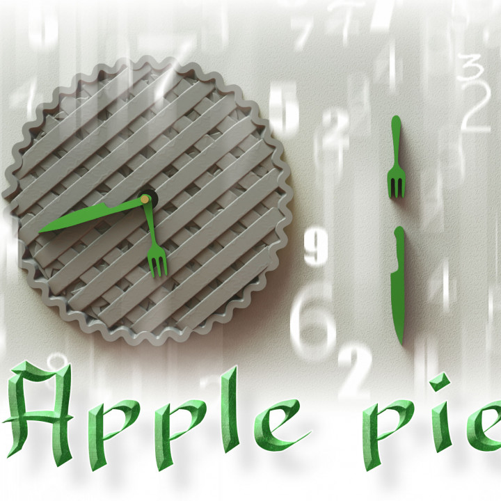 Apple pie clock image