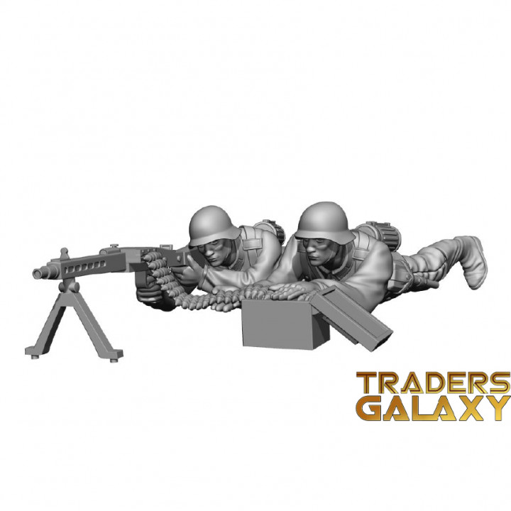 WW2 German Machine Gun Team
