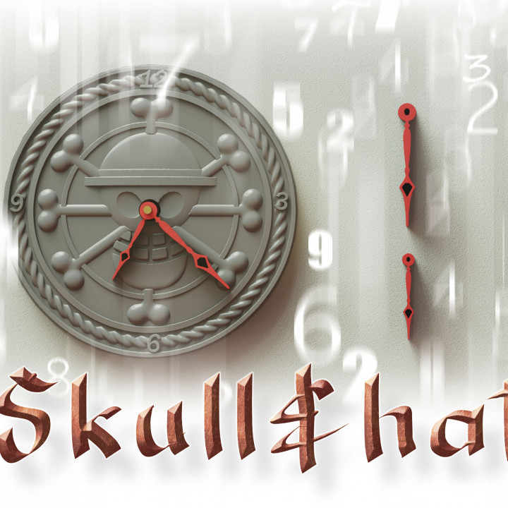 Skull&hat clock image