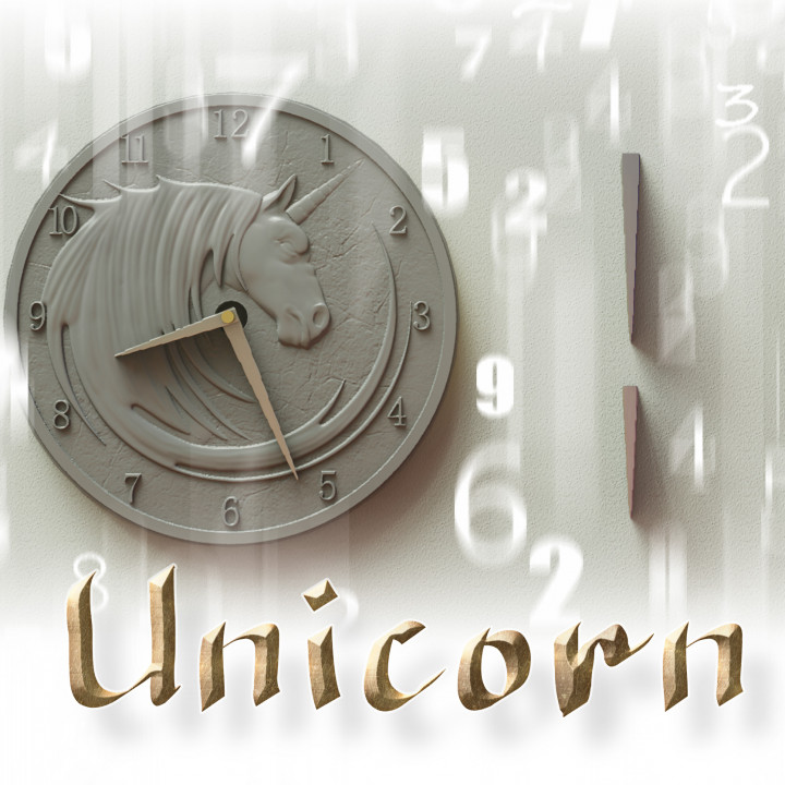 Unicorn clock image