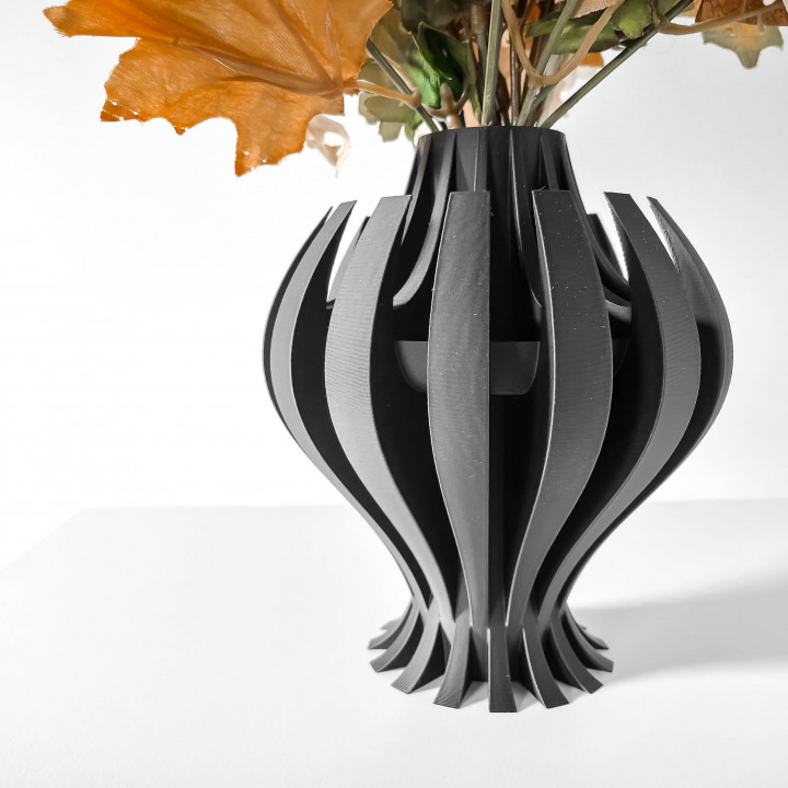 The Nemesis Vase, Modern and Unique Home Decor for Dried and Preserved Flower Arrangement  | STL File image